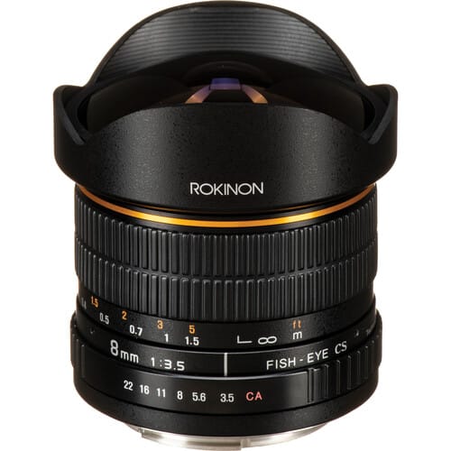 Rokinon FE8M C 8mm Ultra Wide Angle 1649244065 769428.jpg Rokinon Prime Lens 8mm f3.8 - EF