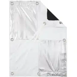 rentman 629 6x6' Checkerboard Lame Silver/White